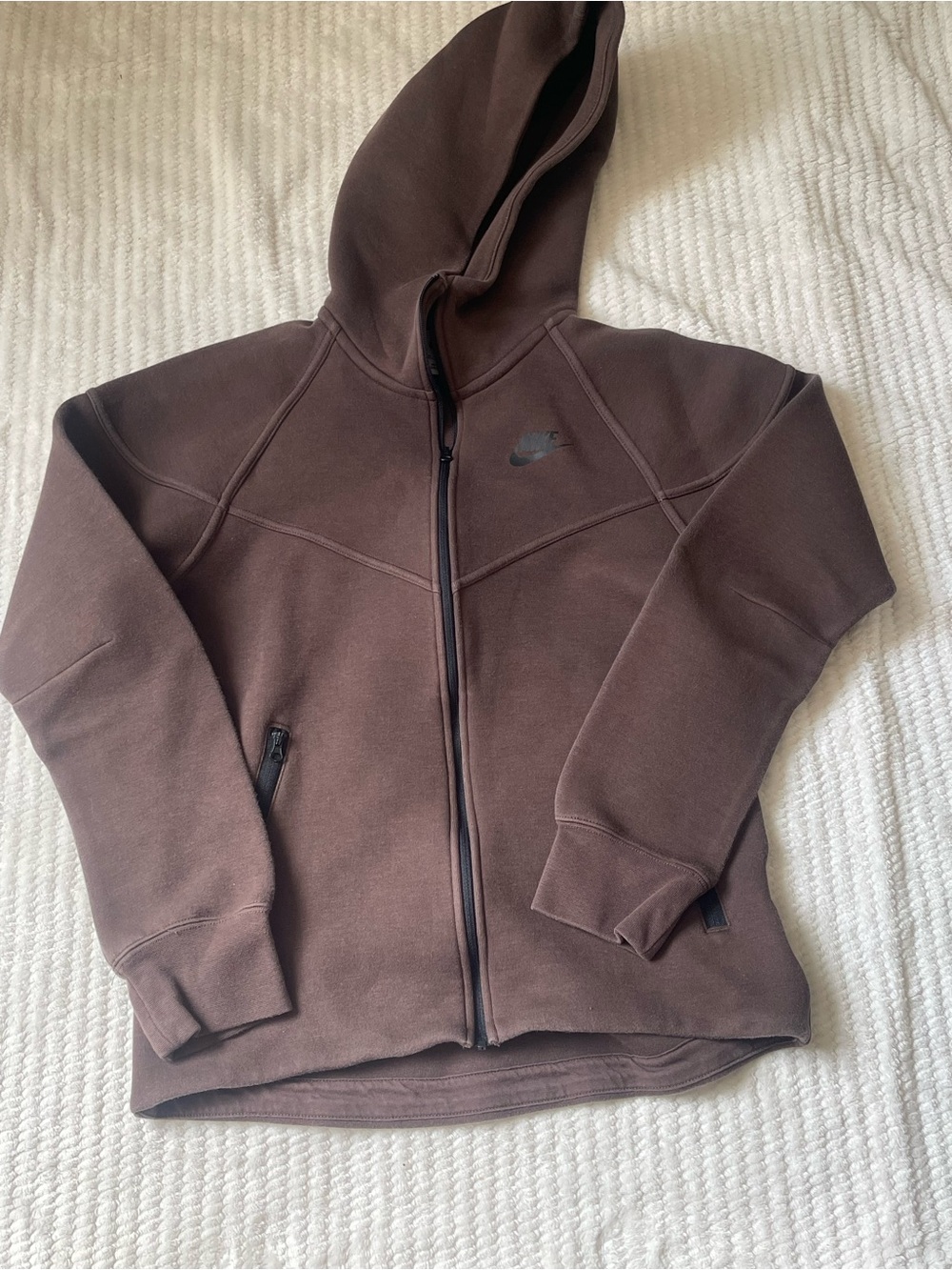 Nike‎ Brown Zip-Up Hooded Sweatshirt